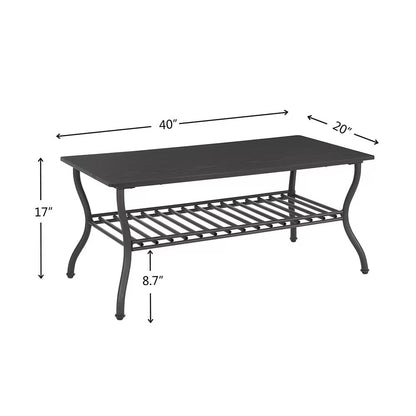 Contemporary black 3-piece coffee table set with rectangular tables, modern design, and sleek finish by BACKUPMYFILESNOW.COM®.