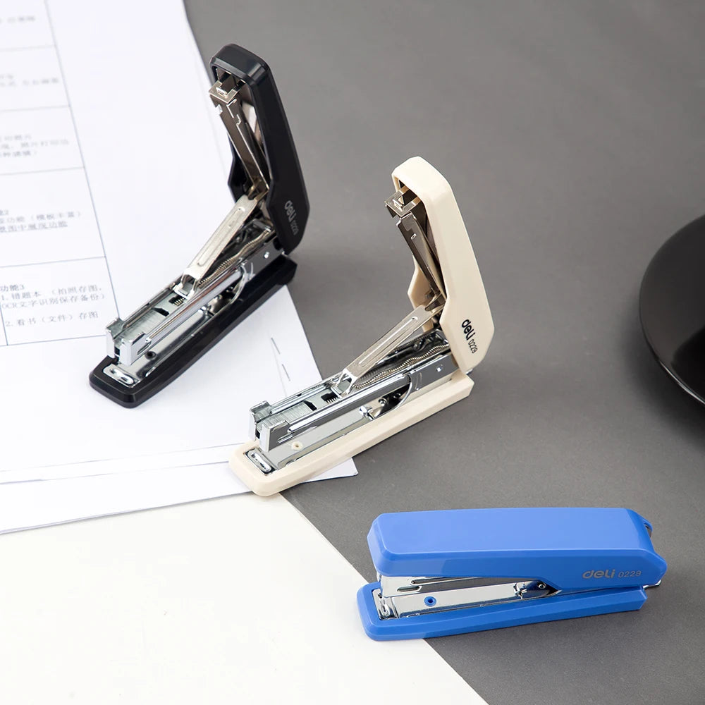 Black Deli Stapler 10 from BackupMyFilesNow.com, durable metal stapling machine for office paper binding tasks.