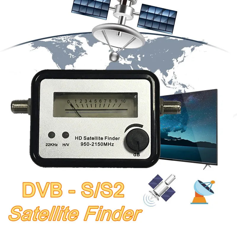 BackupMyFilesNow® 2025 Europe 4K DVB-S2 HD TV signal receiver with German and Polish satellite finder, black compact design.