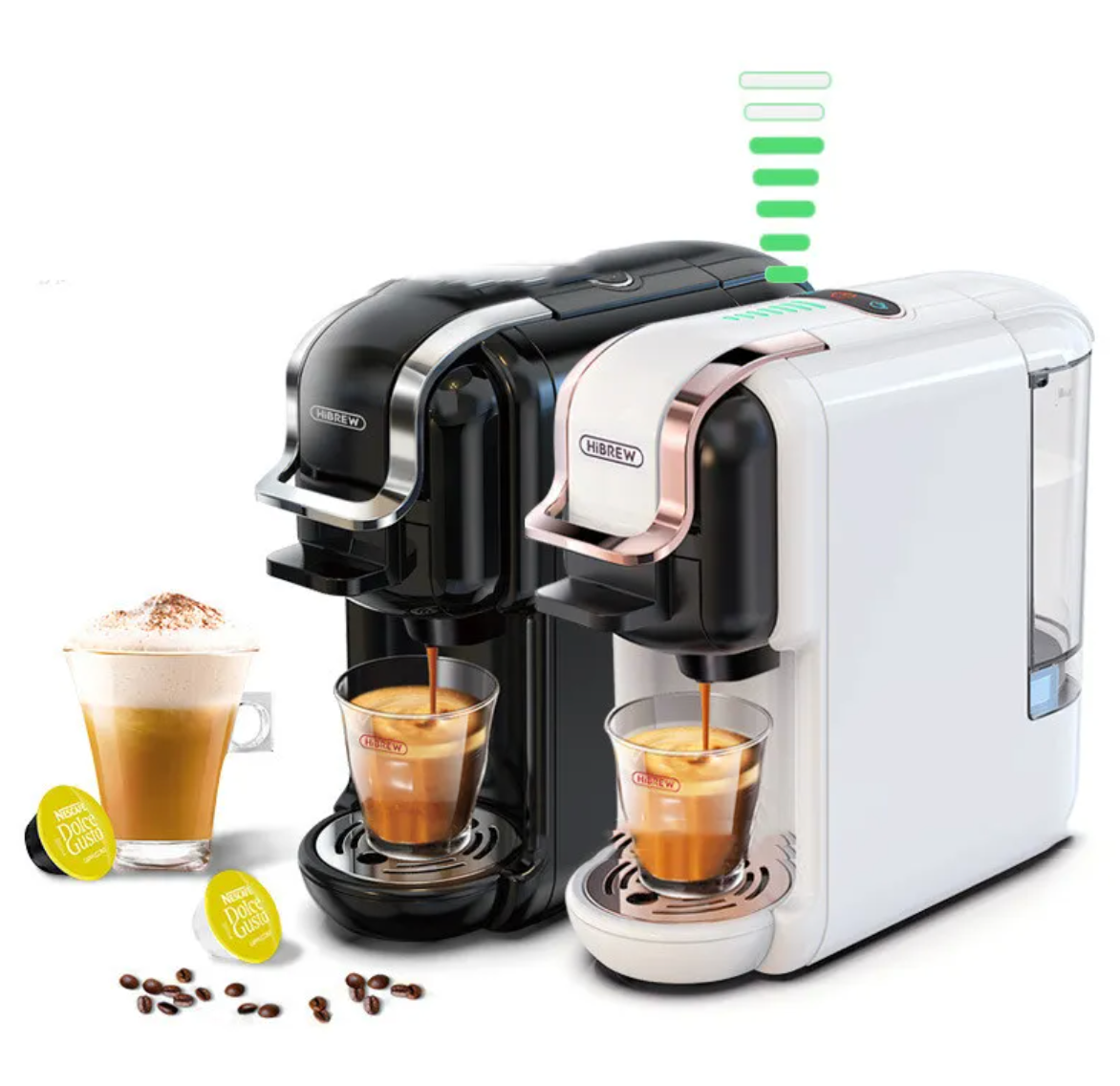 Black BACKUPMYFILESNOW.COM® Espresso Capsule Coffee Machine with sleek design and compact size for easy brewing.