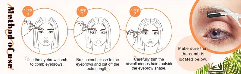 Black eyebrow scissors and comb set by BACKUPMYFILESNOW.COM® with precise blades and grooming tools for shaping eyebrows.