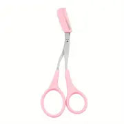 Black eyebrow scissors and comb set by BACKUPMYFILESNOW.COM® with precision blades and grooming comb for shaping eyebrows.