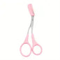 Black eyebrow scissors and comb set by BACKUPMYFILESNOW.COM® with precision blades and grooming comb for shaping eyebrows.