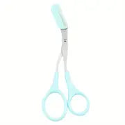 Black eyebrow scissors and comb set from BACKUPMYFILESNOW.COM® with stainless steel tools for precise grooming.