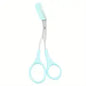 Black eyebrow scissors and comb set from BACKUPMYFILESNOW.COM® with stainless steel tools for precise grooming.