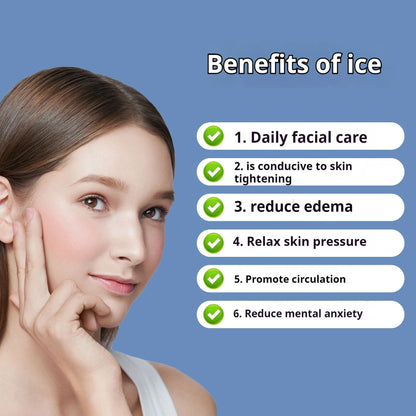 Black foldable silicone face ice bath tray for cold therapy, used for reducing puffiness and facial skin cooling.