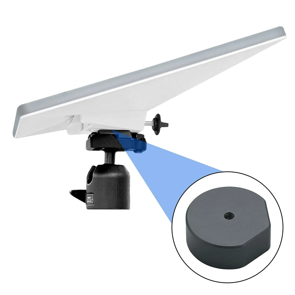 Black aluminum alloy Starlink Mini 2024 round tube bracket adapter and pea pod stand mounting kit for Starlink Mini accessories.