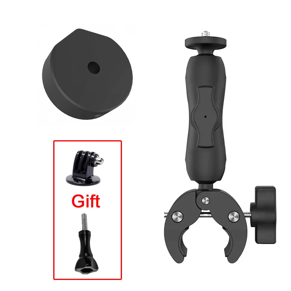 Black aluminum alloy Starlink Mini 2024 round tube bracket adapter and pea pod stand mounting kit for Starlink Mini accessories.