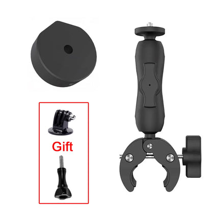 Black aluminum alloy Starlink Mini 2024 round tube bracket adapter and pea pod stand mounting kit for Starlink Mini accessories.
