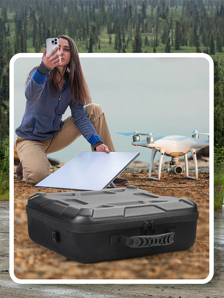 Black Starlink Mini protective storage bag with dual carry options, waterproof design, and space for power cords, by BACKUPMYFILESNOW.COM®.