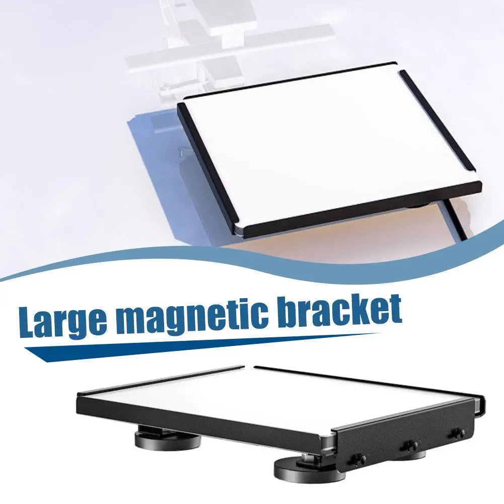 Black Starlink Mini roof magnetic mounting bracket kit for cars and RVs with handle, compatible with vehicle roof racks.