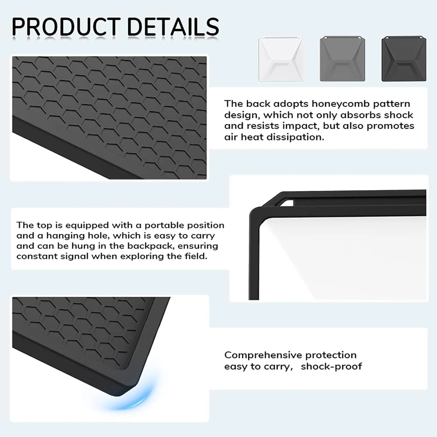 Black silicone protective case for Starlink Mini, anti-drop shockproof and waterproof outdoor cover by BACKUPMYFILESNOW.COM®.