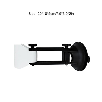 Black Starlink Mini vehicle-mounted suction cup bracket for satellite receivers, easy to install and secure.