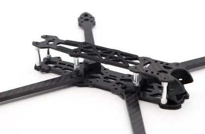 Black 7 and 8 inch carbon fiber drone frame MK4 for FPV racing, lightweight design compatible with SPEEDYBEE 2806 motors.