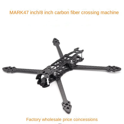 Black 7 and 8-inch carbon fiber drone frame MK4 for FPV racing, lightweight design, compatible with SPEEDYBEE 2806 motors.