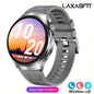 Black G.L Wear 2025 men's smart watch with HD display, health tracking, Bluetooth calling, voice assistant, and sports features.