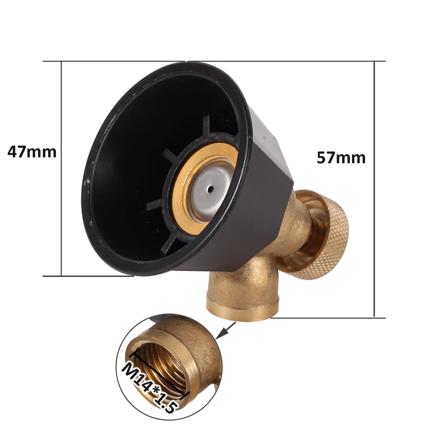 Black high-pressure pesticide sprayer nozzle from BackupMyFilesNow.com, adjustable irrigation garden sprinkler with windproof design