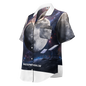 Black all-over print women's short sleeve pajama top by BACKUPMYFILESNOW.COM®, featuring a comfortable, casual design.