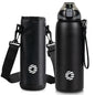 Black large capacity heat preservation tumbler from BACKUPMYFILESNOW.COM® with a sleek design and stainless steel exterior