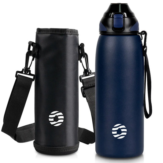 Black large capacity heat preservation tumbler from BACKUPMYFILESNOW.COM® with a sleek design and insulated body for hot and cold drinks.