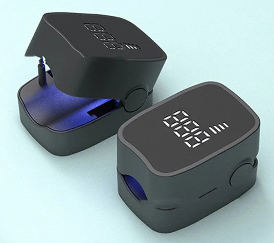 Black LED laser nail fungus device from BACKUPMYFILESNOW.COM® used for treating fungal nail infections.
