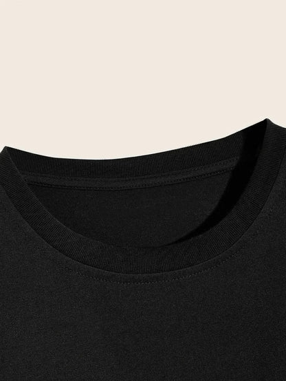 Men's casual rose print crew neck T-shirt from BACKUPMYFILESNOW.COM®, featuring a relaxed fit and stylish floral design.