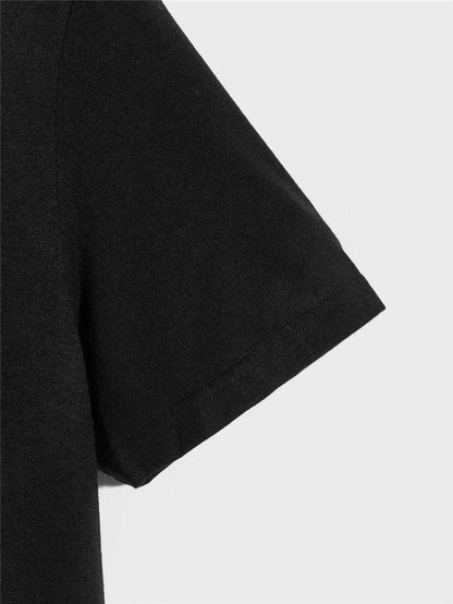 Men's casual crew neck T-shirt with rose print, oversized fit, by BACKUPMYFILESNOW.COM® featuring a stylish floral design.