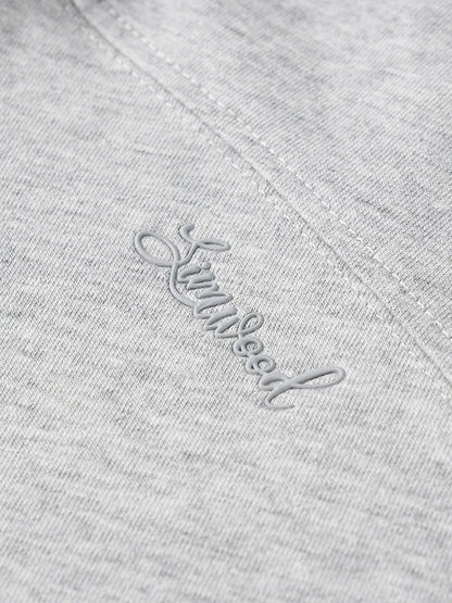Black SIMWOOD men's long sleeve T-shirt with half-zip, breathable Sorona fabric, regular fit, suitable for spring.