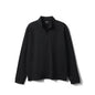 Black SIMWOOD 2026 men's long sleeve T-shirt with half-zip, breathable Sorona fabric, regular fit, 230gsm for spring wear.