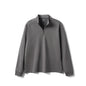 Black SIMWOOD 2026 spring long sleeve T-shirt for men, breathable Sorona fabric, regular fit, half-zip design, basic casual top