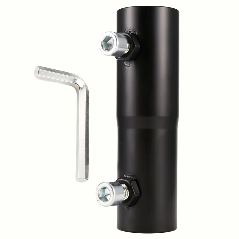 Heavy-duty aluminum alloy Starlink pipe adapter and pole mount bracket for satellite internet on roof or wall.