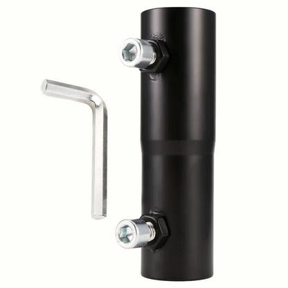 Heavy-duty aluminum alloy Starlink pipe adapter and pole mount bracket for satellite internet on roof or wall.