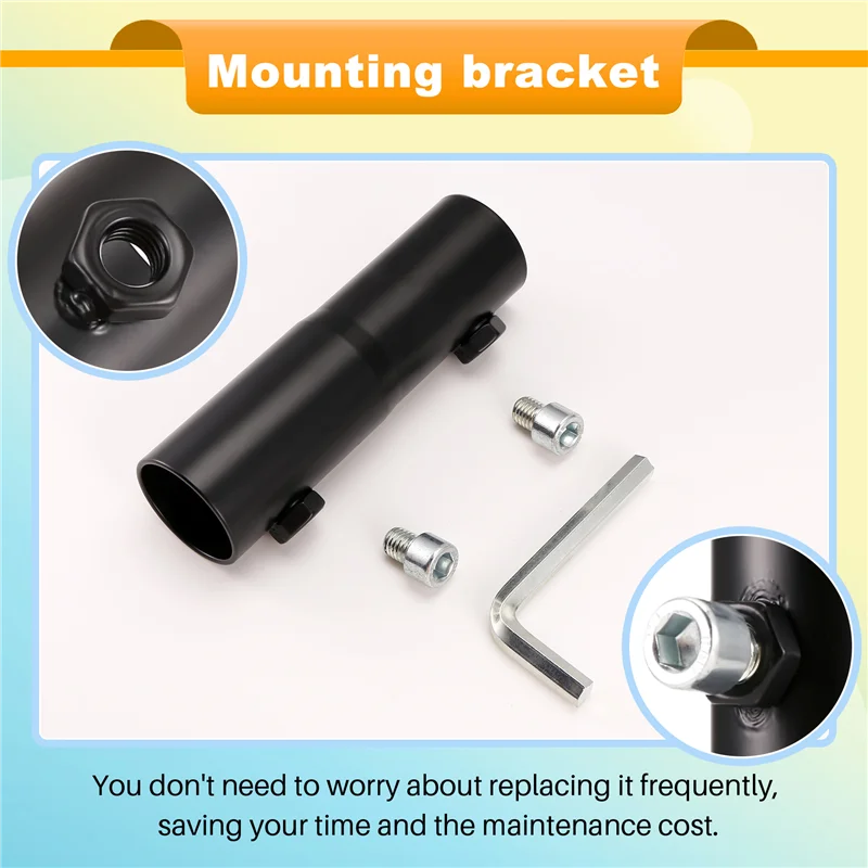 Aluminum alloy Starlink pipe adapter by BACKUPMYFILESNOW.COM® mounted on a satellite internet pole on roof or wall.