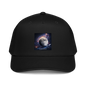 Black 5-panel mid-profile baseball cap by Otto Cap, featuring a structured design and adjustable strap.