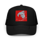 Black foam trucker hat with structured front panel and mesh back, Otto Cap 39-165 by BACKUPMYFILESNOW.COM®.