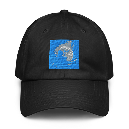 Black Under Armour® Dad Hat with curved brim and adjustable strap, featuring the Under Armour logo on the front.