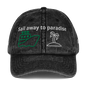Black vintage Otto Cap with curved brim and adjustable strap, stylish unisex hat from BACKUPMYFILESNOW.COM®
