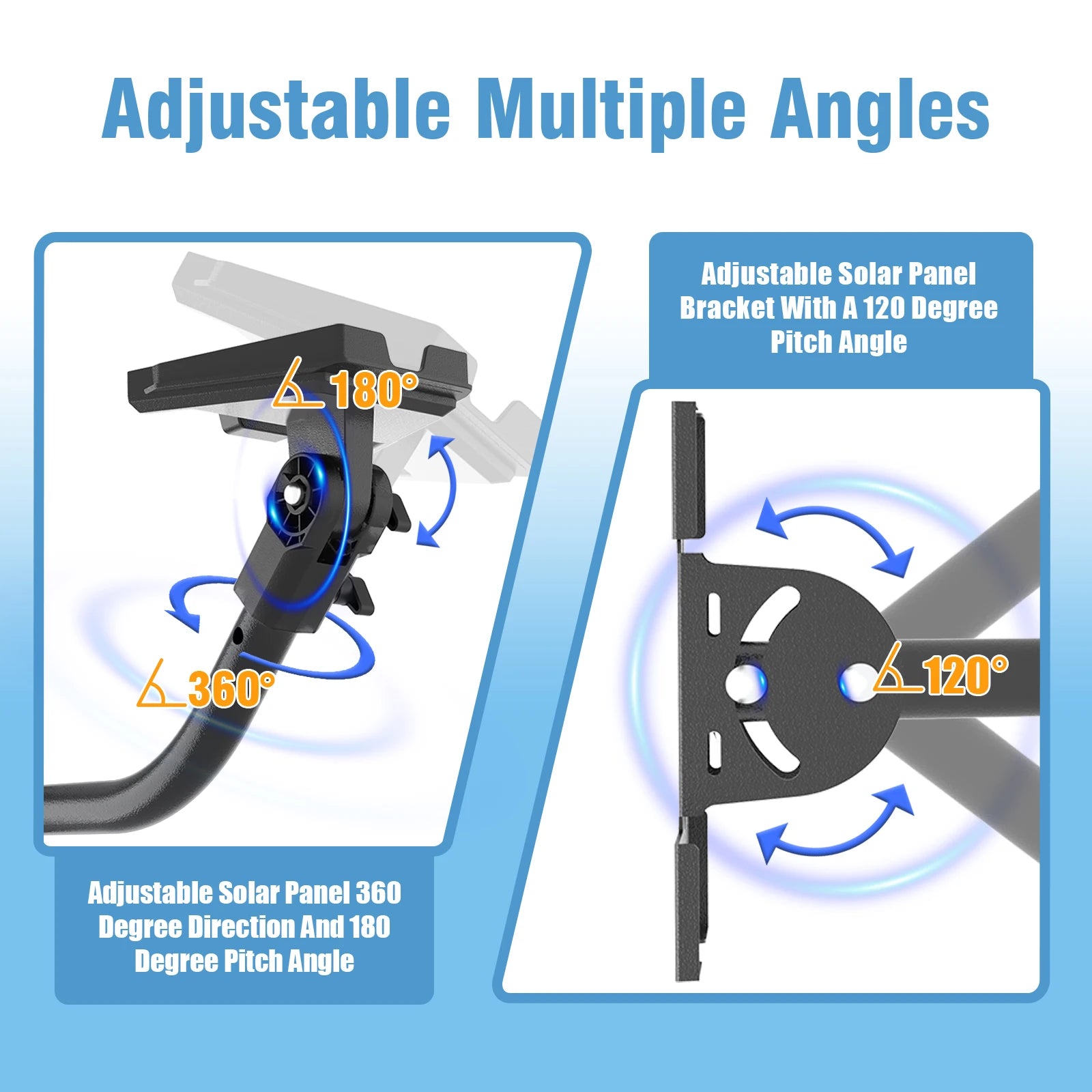 Starlink Gen 3 pole mounting bracket with adjustable wall mount and 3rd-generation aluminum pipe adapter, black, for secure satellite installation.