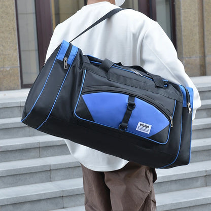 Black oversized handbag by BackupMyFilesNow.com, multi-functional bag suitable for travel, fitness, and outdoor activities.
