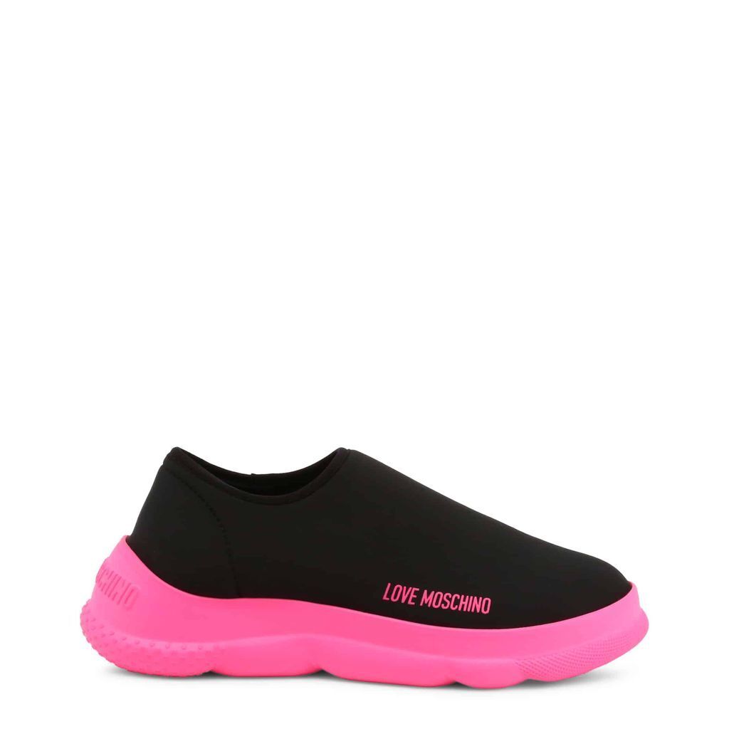 Pink slip-on shoes from BackupMyFilesNow.com featuring a sleek design and comfortable fit, shown in a close-up view.