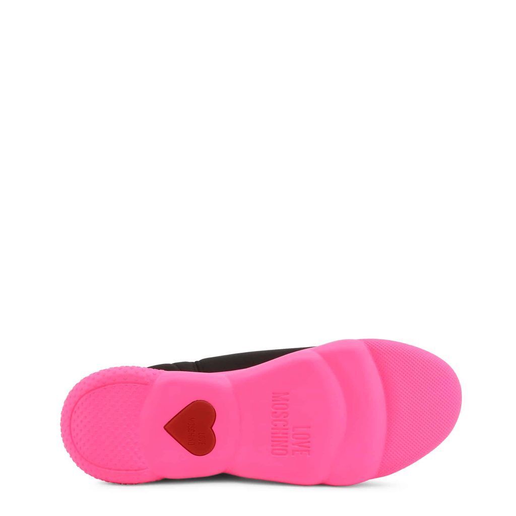 Pink slip-on shoes from BackupMyFilesNow.com, featuring a stylish design with a pink and black color scheme.