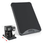 Black plastic Argomax rolling tray for coffee makers and appliances, slide-out coffee machine pull-out tray, fits air fryers and more.