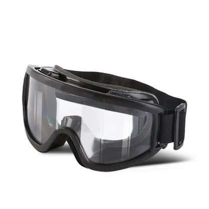 Black radiation-proof safety goggles with anti-fog and dustproof features, designed for outdoor work and factory use by BACKUPMYFILESNOW.COM®.