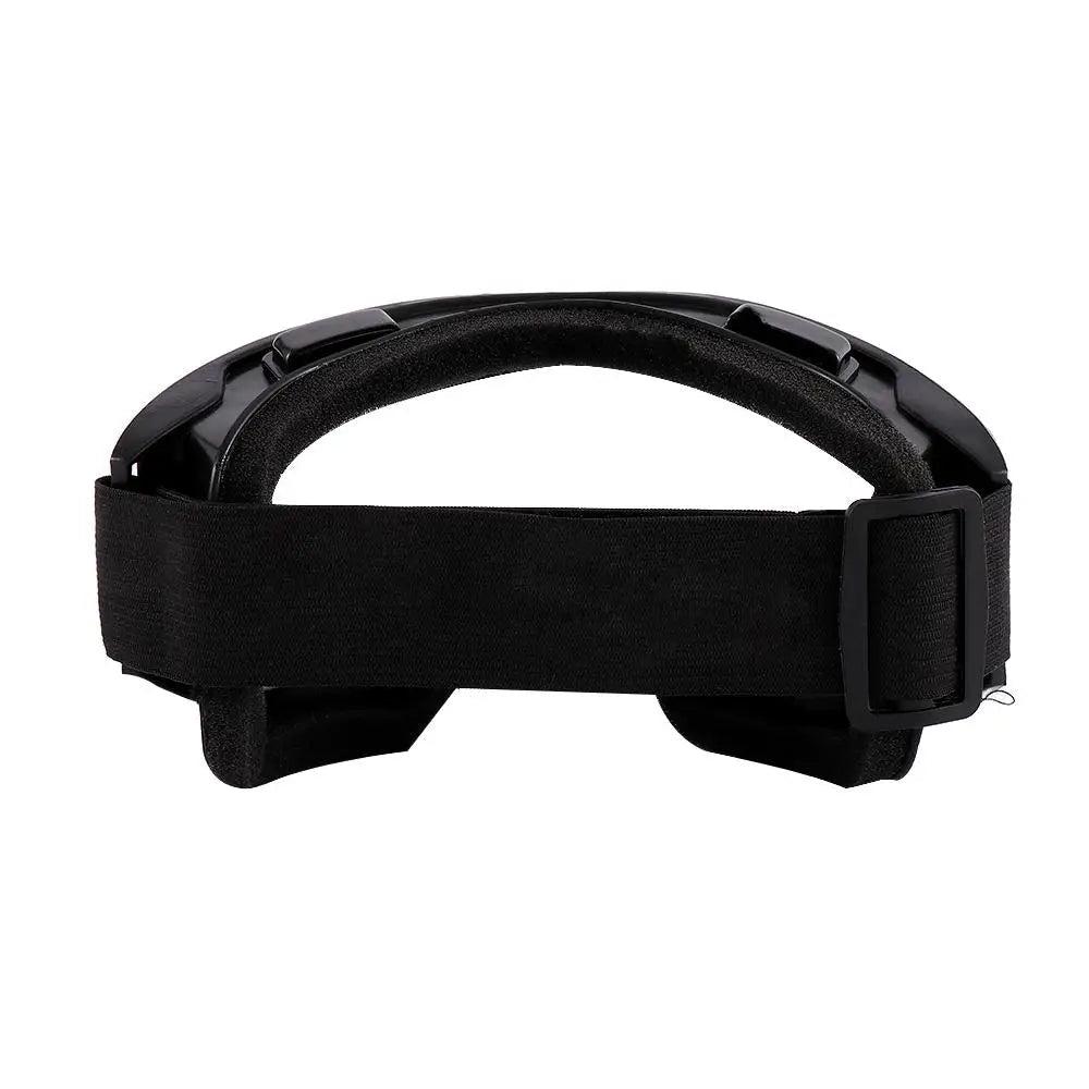 Black radiation-proof safety goggles with anti-fog and dustproof design, ideal for outdoor work and factory safety.