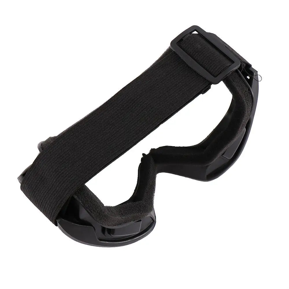 Black radiation-proof safety goggles with anti-fog and dustproof features, designed for outdoor work and factory use.