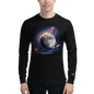 Black men's Champion long sleeve T-shirt by BACKUPMYFILESNOW.COM® with a crew neck and soft cotton fabric.