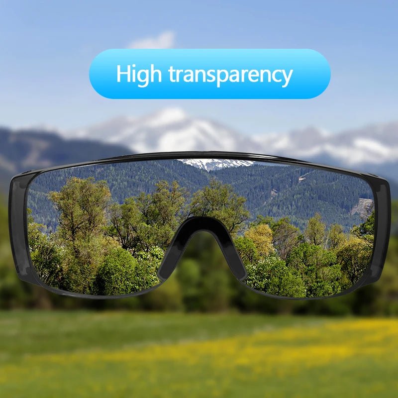 BackupMyFilesNow® black safety goggles with clear lenses, dust-proof and anti-splash eye protection for industrial and lab work.