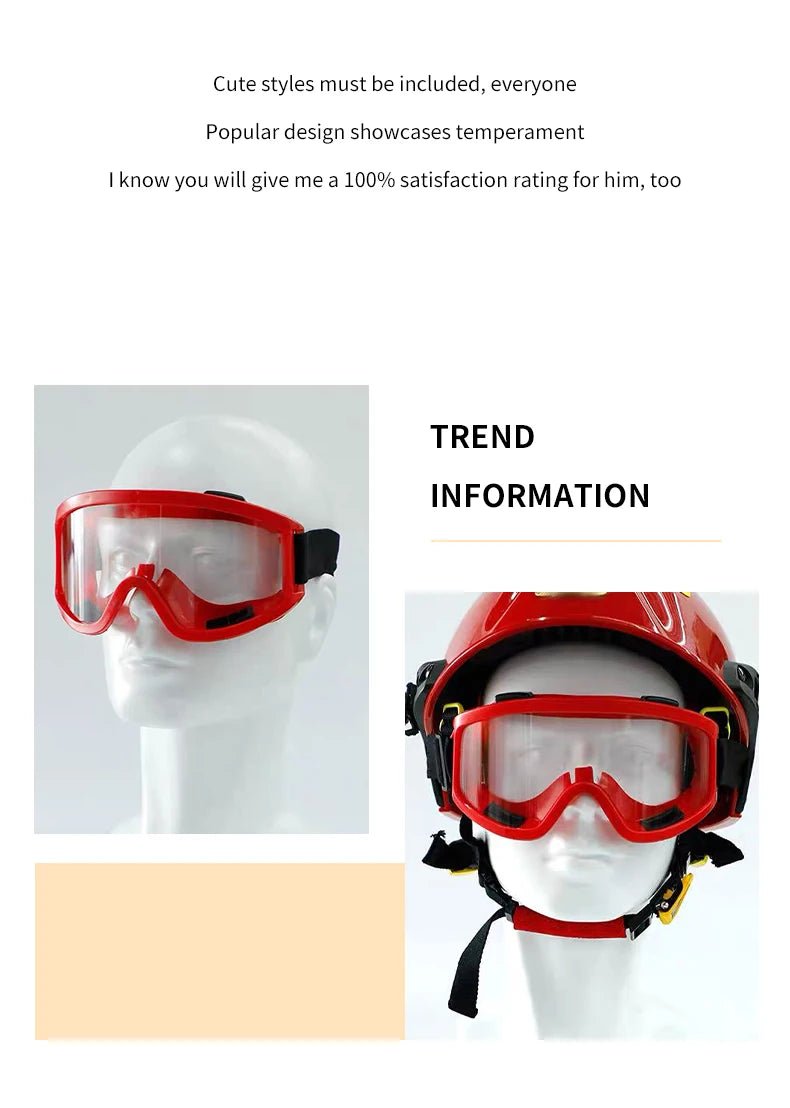 Transparent safety goggles with large frame, anti-impact and anti-dust protection, ideal for outdoor riding and protective use.