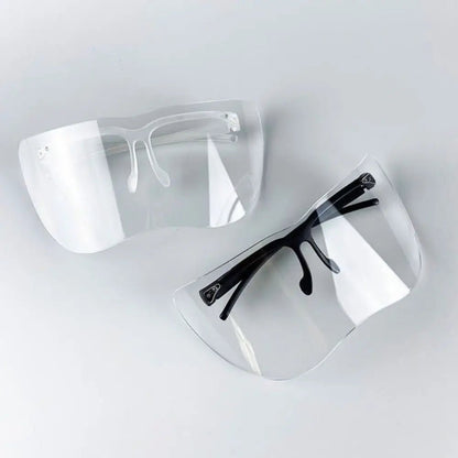 Black safety goggles from BACKUPMYFILESNOW.COM® with dust-proof, anti-splash, windproof design for outdoor sports and cycling.