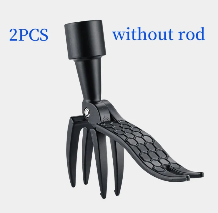 Black ergonomic stand-up weeding rooter tool by BACKUPMYFILESNOW.COM® for easy garden weed removal and root extraction.